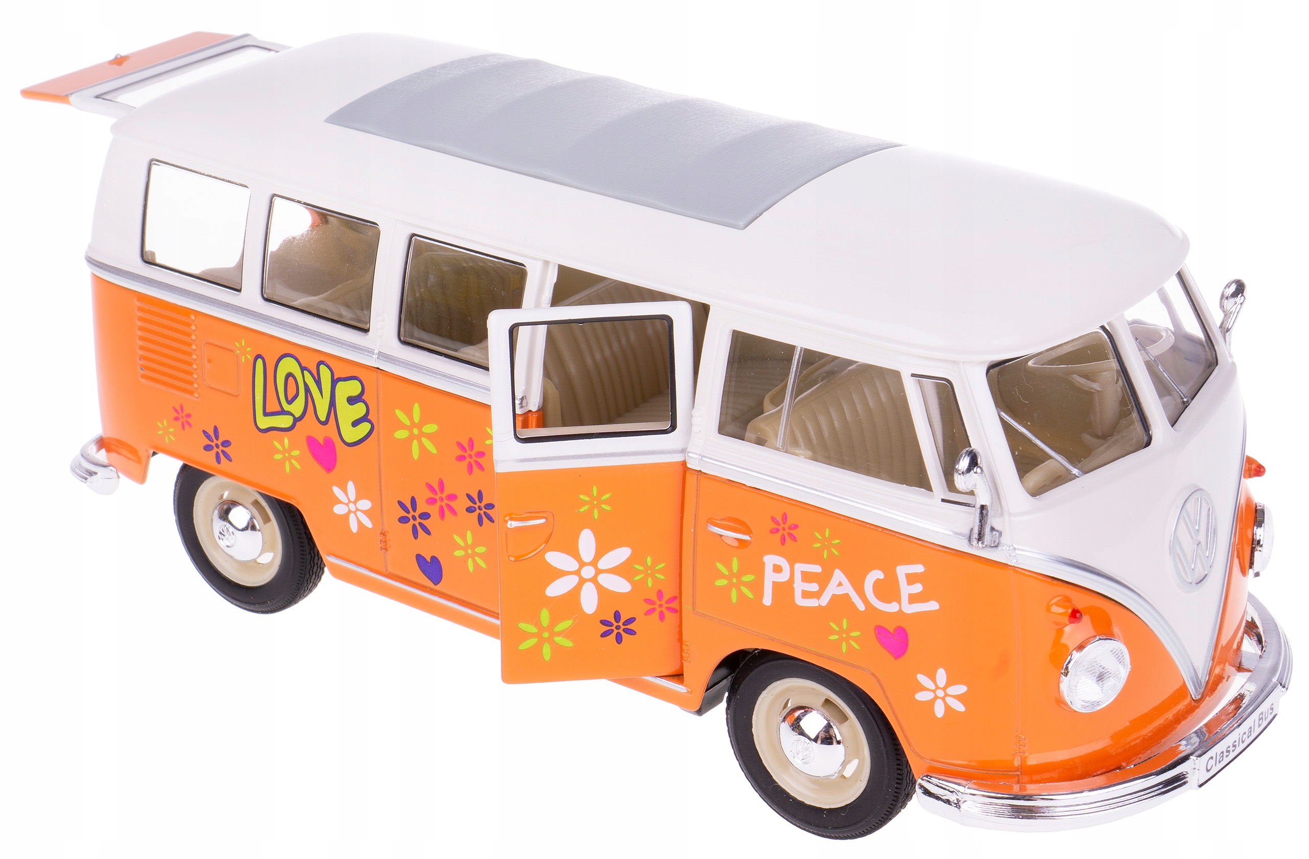 1963 Volkswagen Hipis Bus T1 Model Welly 1:24 Pom