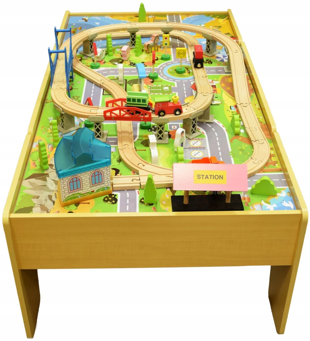 Drewniana Kolejka ANTEK Pociąg Stacja Miasto Most Seria Antek