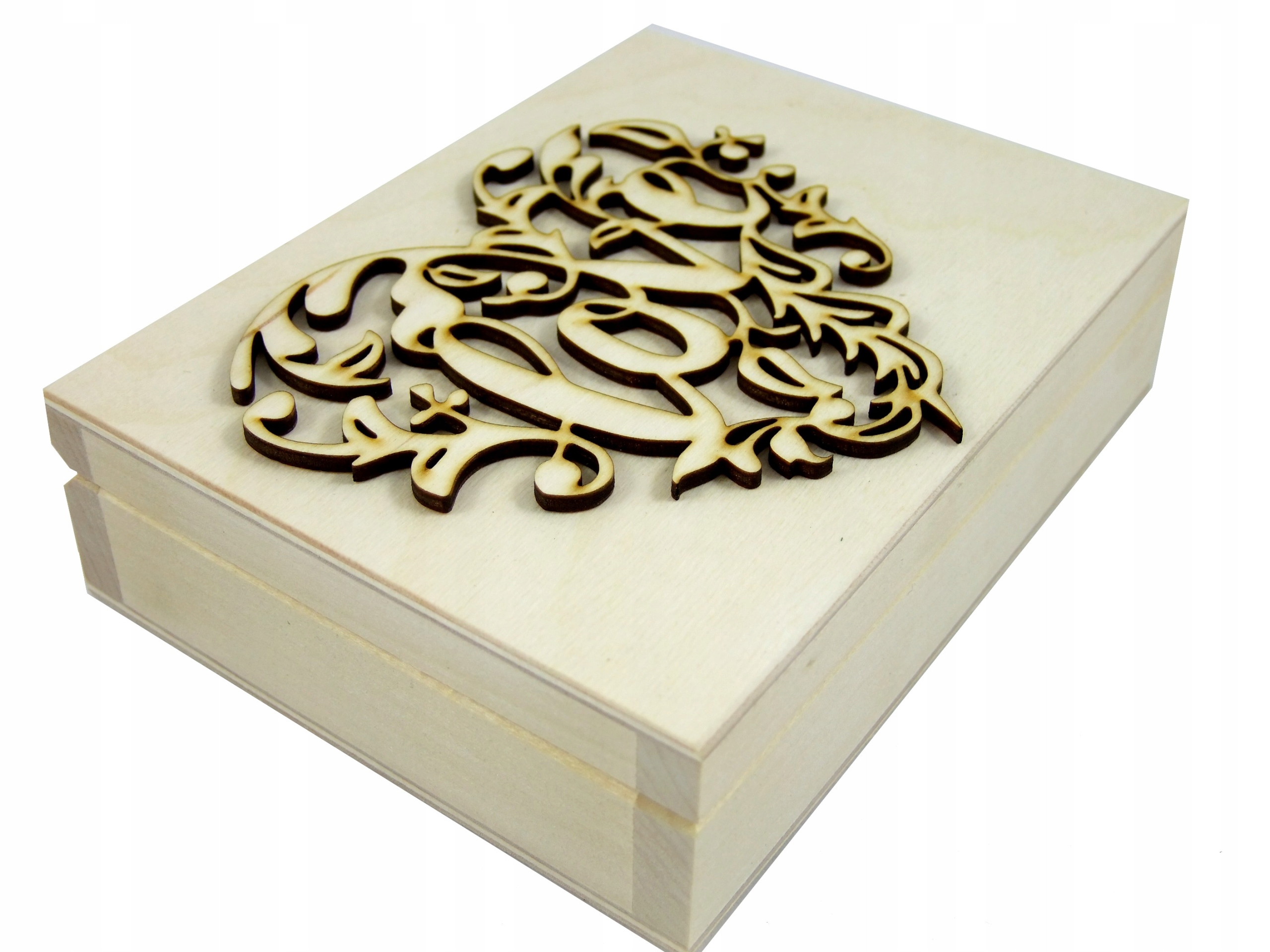 

Pudełko Szkatułka Obrączki Rustykalny Drewno Ładna