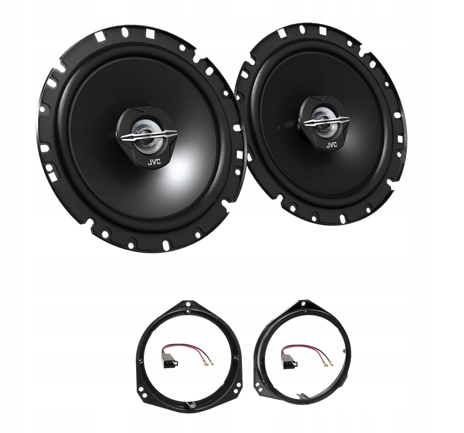 Reproduktory 16,5 cm distanční prvky Astra G Corsa B C Combo B Vivaro Jvc CS-J1720X