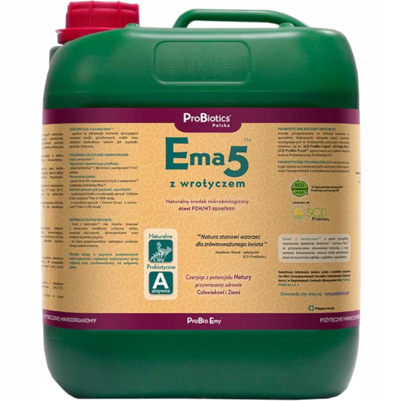 EMA5 s 5L ručným, účinnými mikroorganizmami, emmy