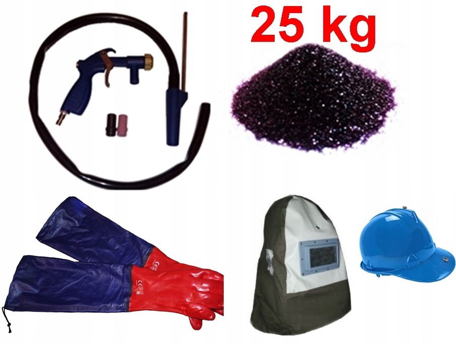 Pistolet z wężem Maska Rękawice Ścierniwo