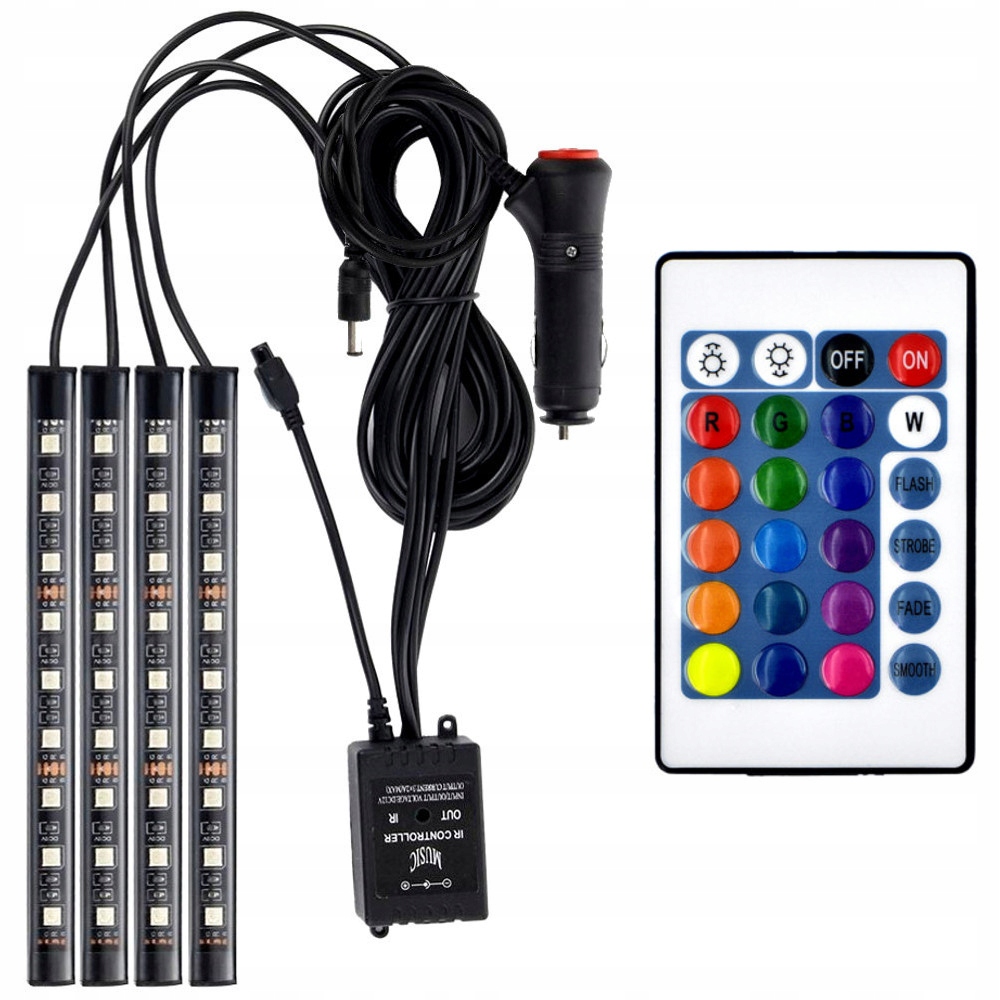 

Ledy Led Taśma Rgb Neony do wnętrza samochodu Auta
