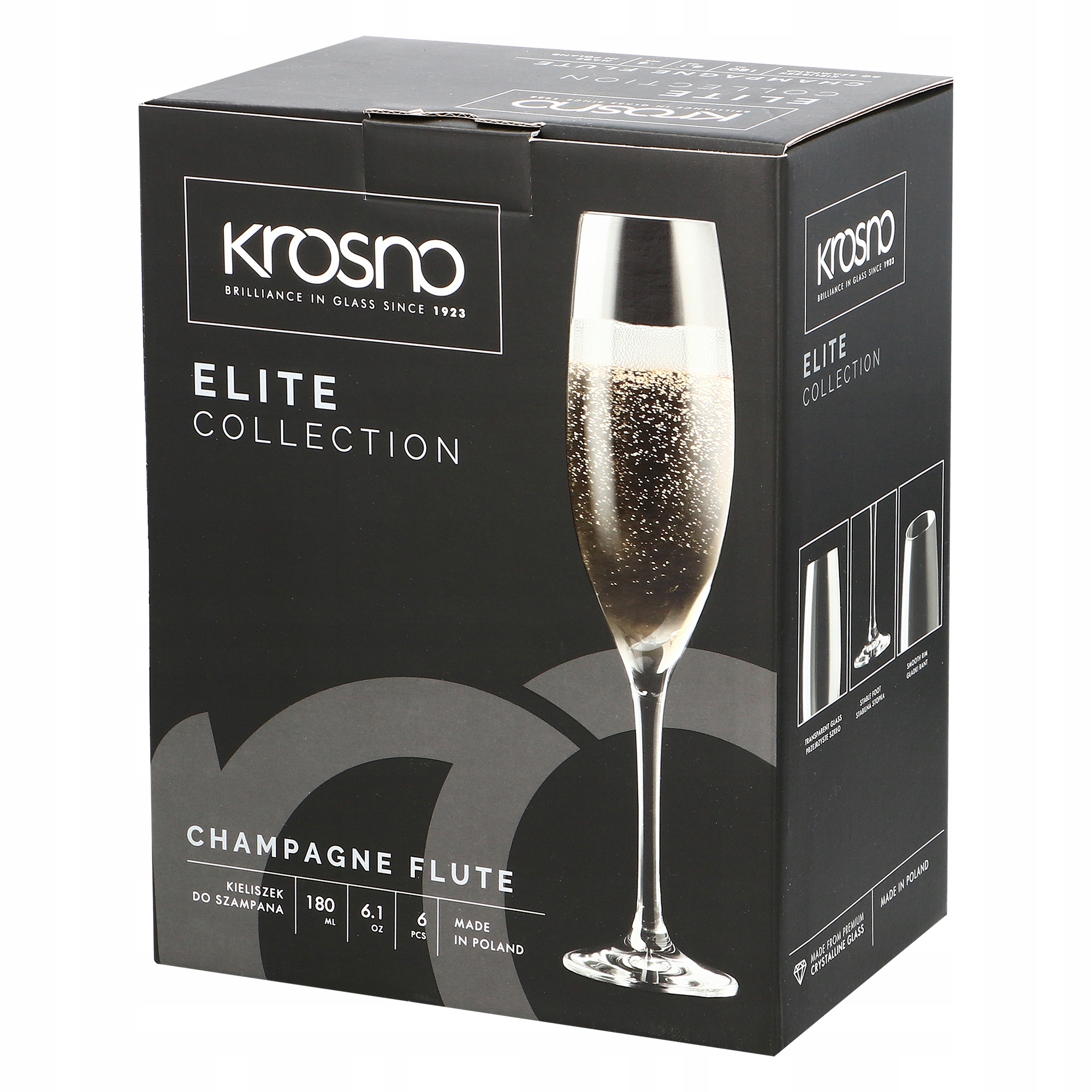 

Kieliszki do szampana 180ml 6 szt Elite Krosno
