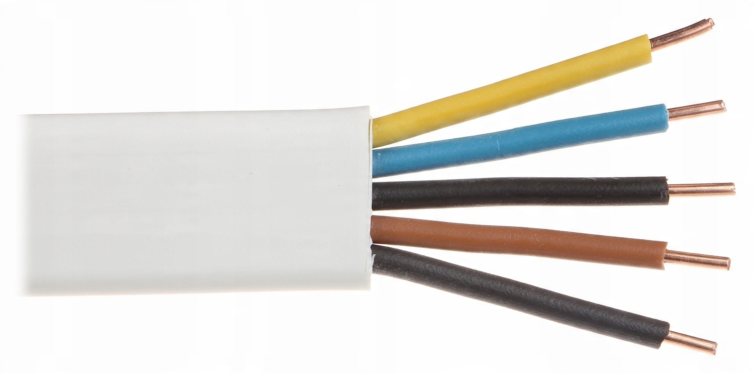 

1mb Przewód YDYp drut płaski 5x6 żo 450/750V