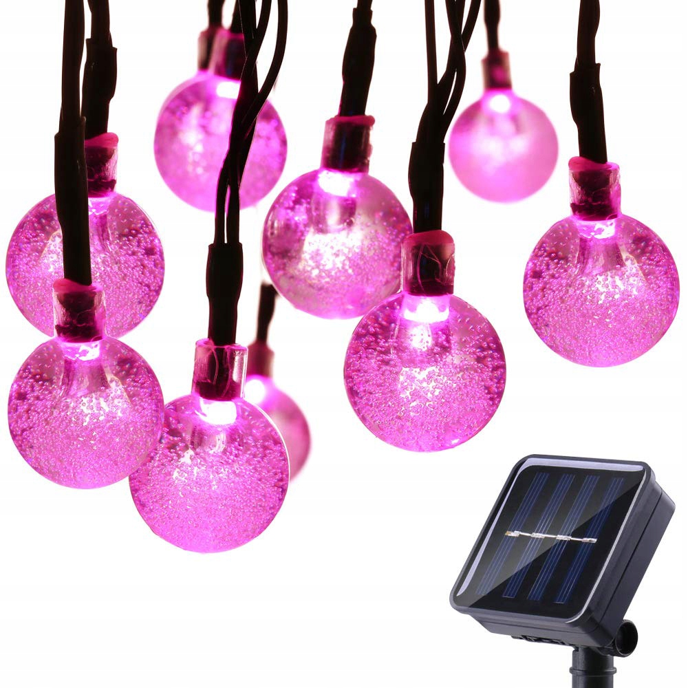 

50 Led 7 M Lampki Solarne Ogrodowe Żarówka Lampa