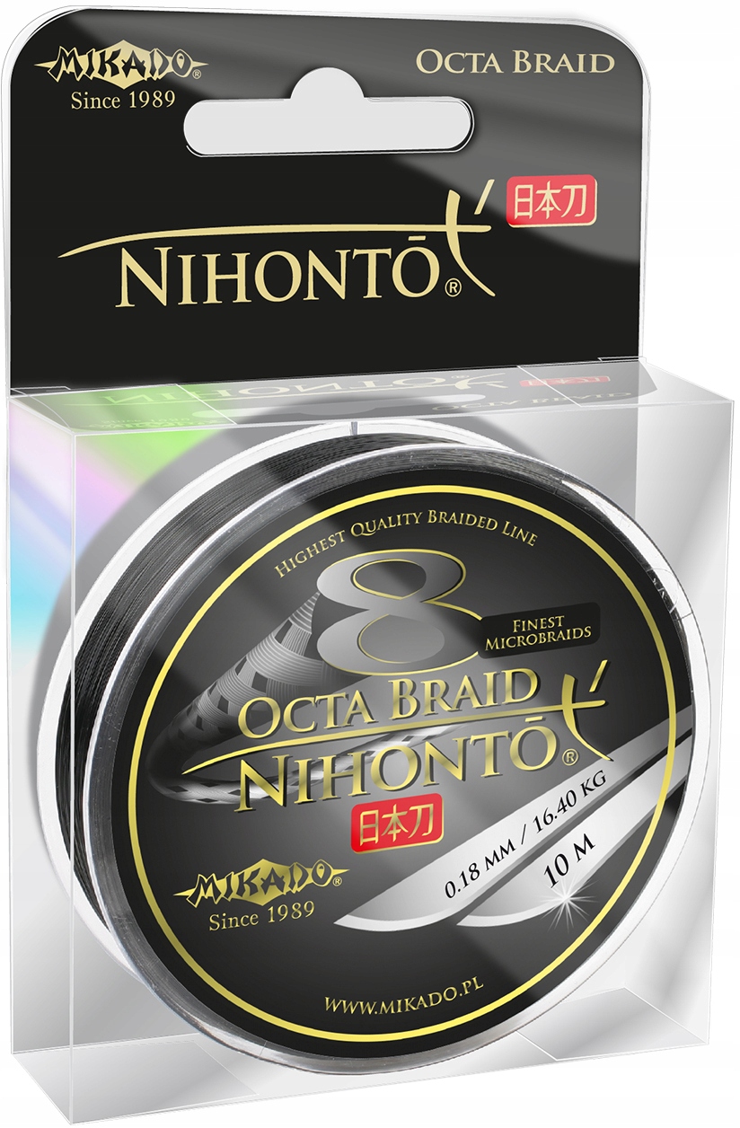 

Plecionka przyponowa X8 Nihonto Czarna 0,18mm 10m