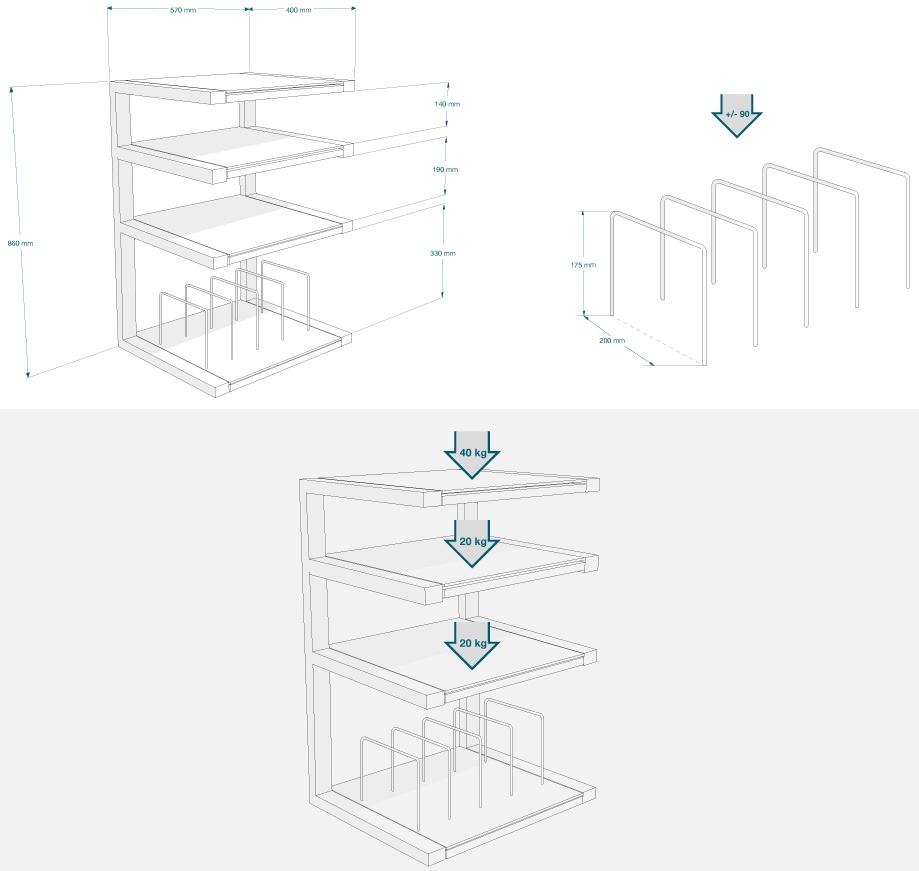 SZAFKA AUDIO WYSOKIEJ JAKOŚCI PIĘKNA RTV MEBEL NORSTONE ESSE HIFI VINYL Model Esse HiFi Vinyl