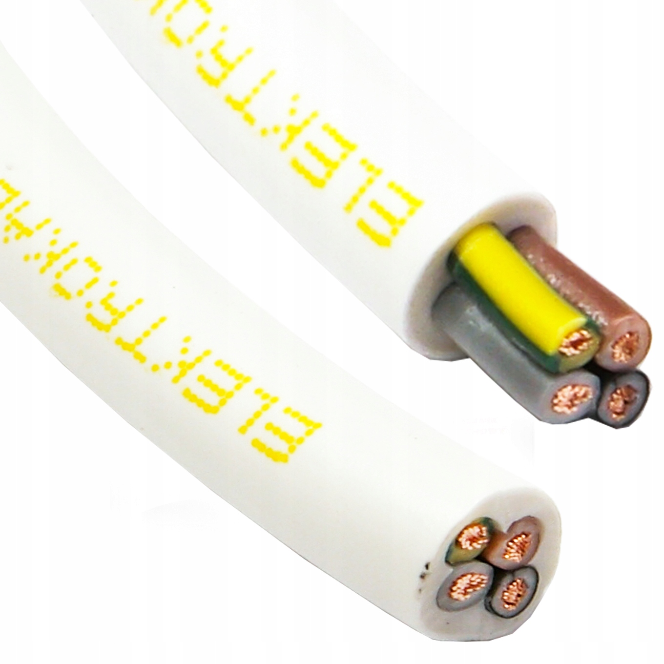 

Przewód kabel Owy 4x1 mm Linka Cu biały bębnowy