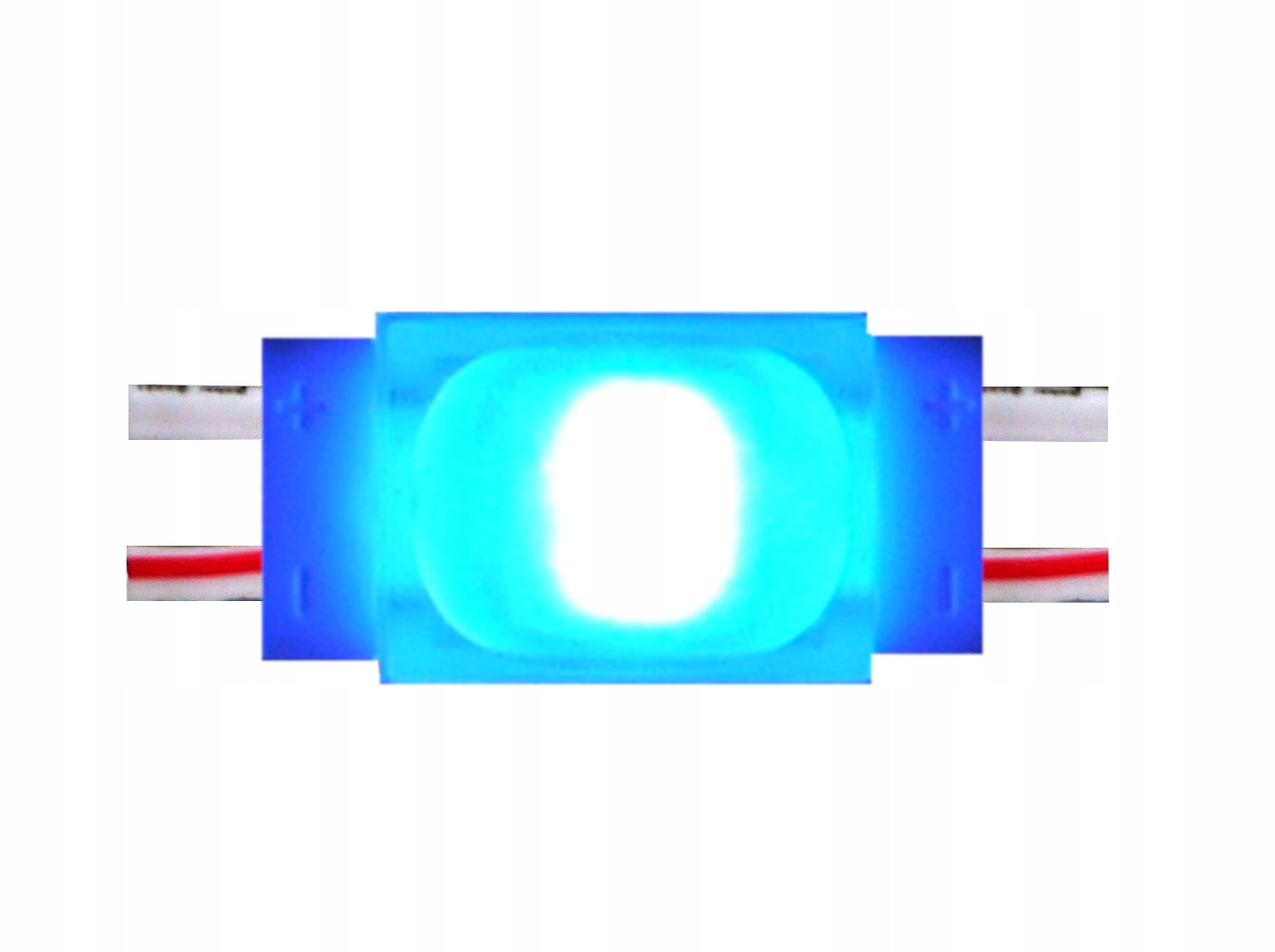 MINI moduł LED soczewkowy NIEBIESKI hermetyczny IP67 0,36W 12V DC