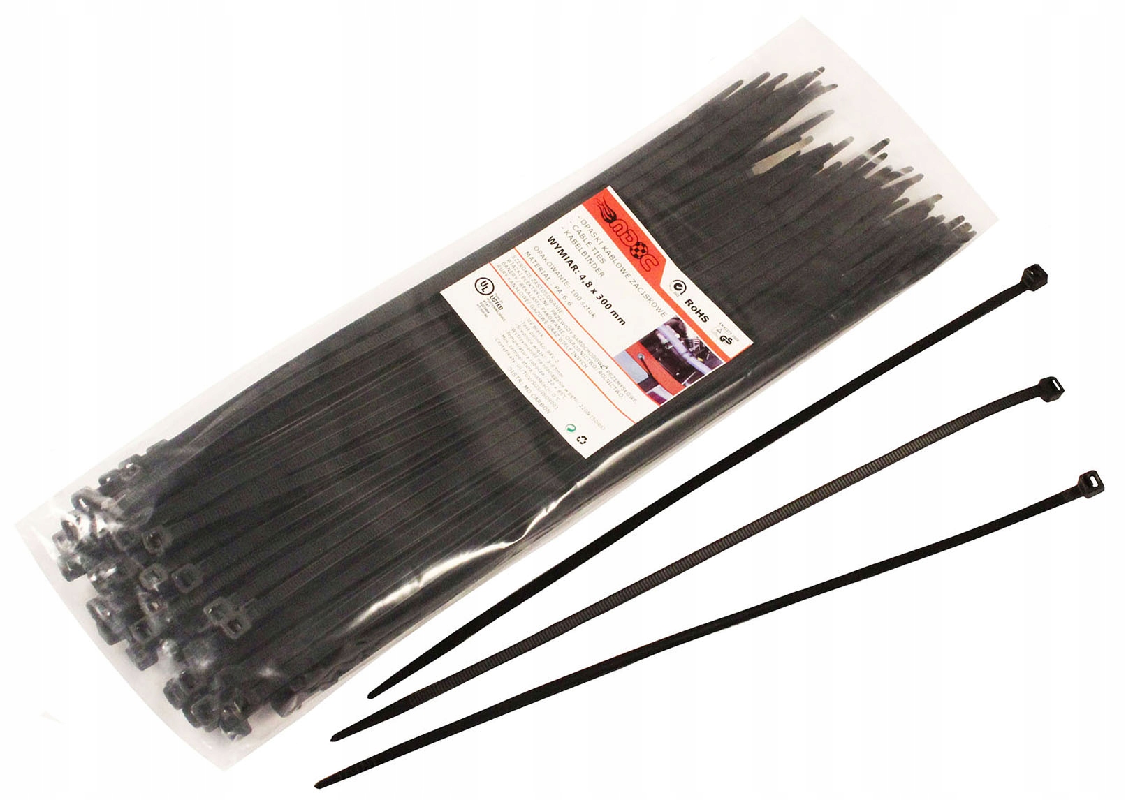 MDC ZIP-Clamps opaski zaciskowe kablowe Uv 300x4,8