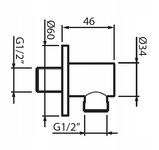 VEDO PRZYŁĄCZE KĄTOWE CHROM EAN (GTIN) 5908257324915