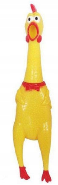 

Gumowa zabawka Kurczak dla psa piszcząca 16 cm