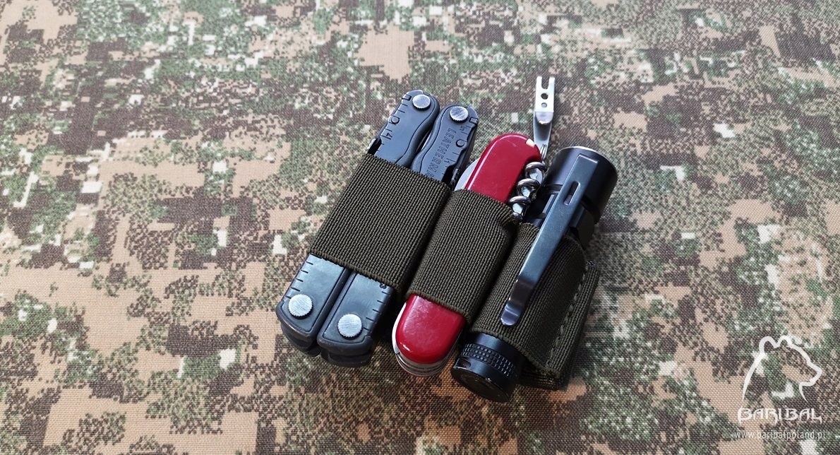

Gumowy organizer na pas, molle, przegródki Oliwka