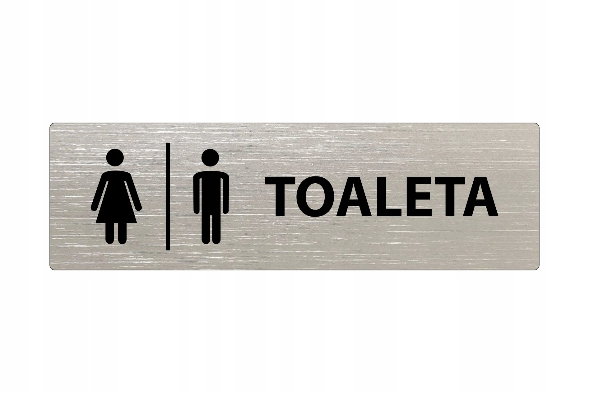 

Tabliczka toaleta Wc srebrna, do wyboru 20x6