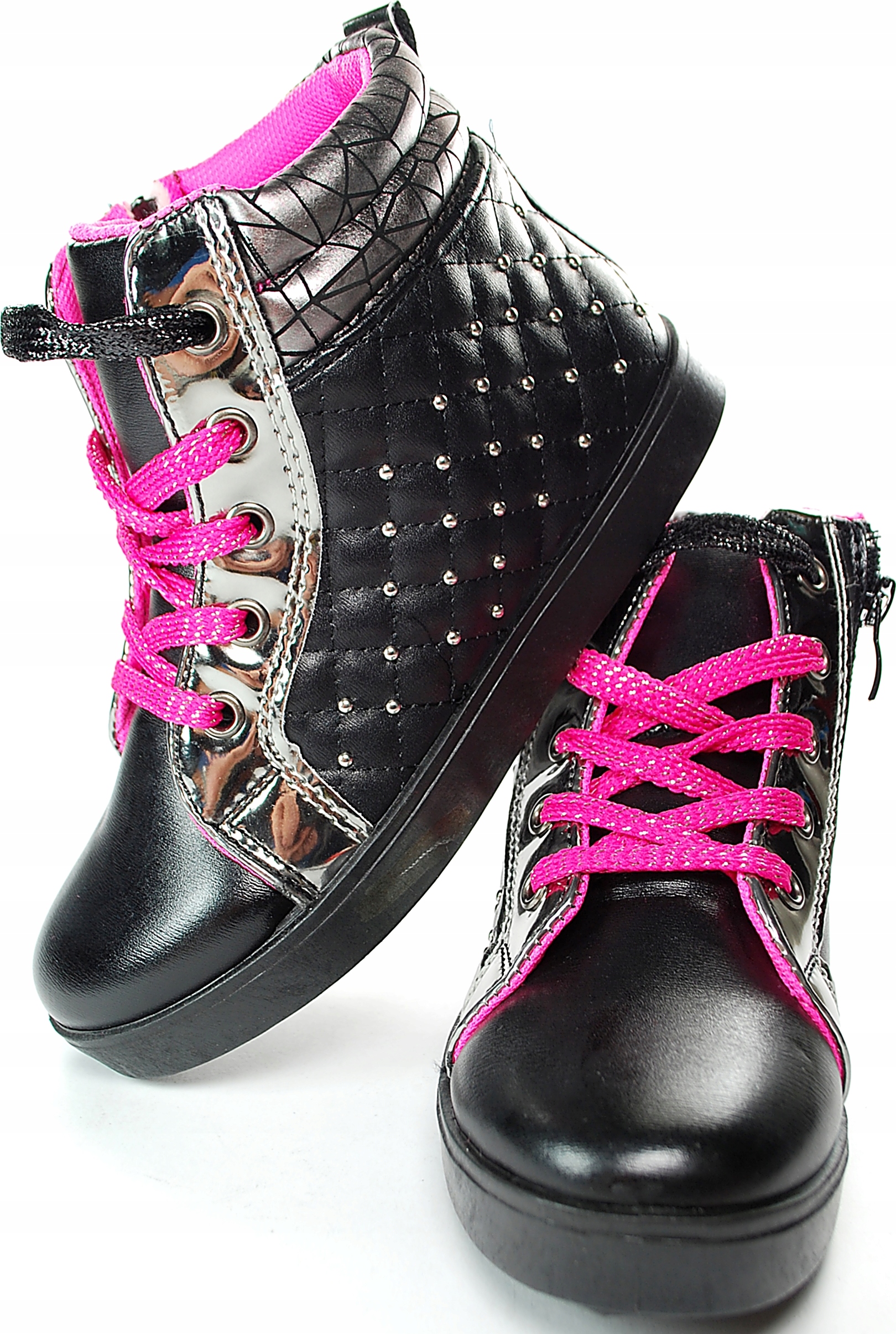 CZARNE SNEAKERSY BOTKI TRZEWIKI suwak r 33 Bohater brak