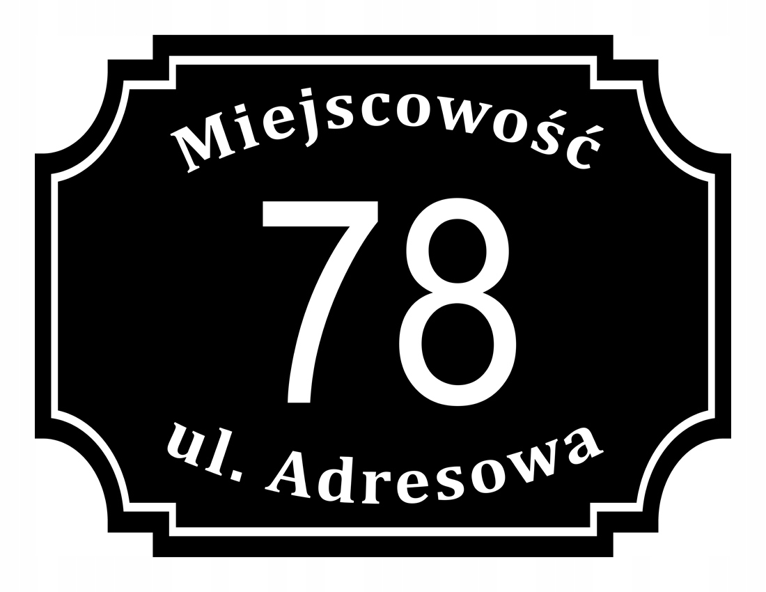 

Tabliczka Adresowa Adres Numer Na Dom znak ulica