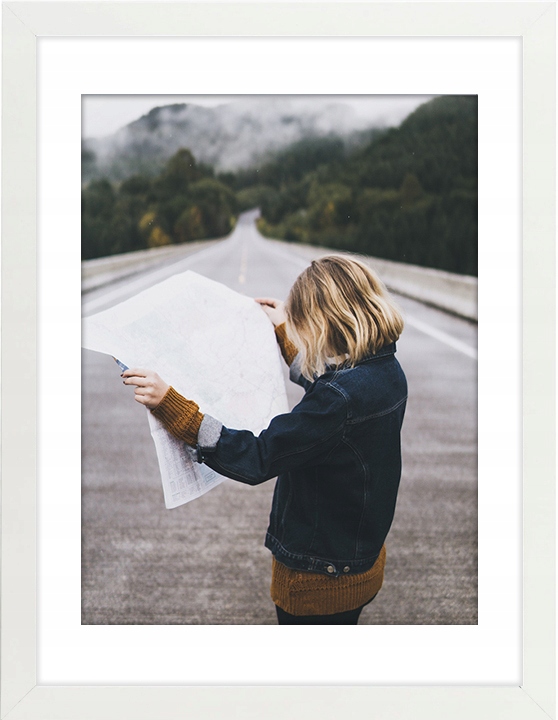 

Ramka Na Zdjęcia 40x60 CM Drewniana Biała Foto