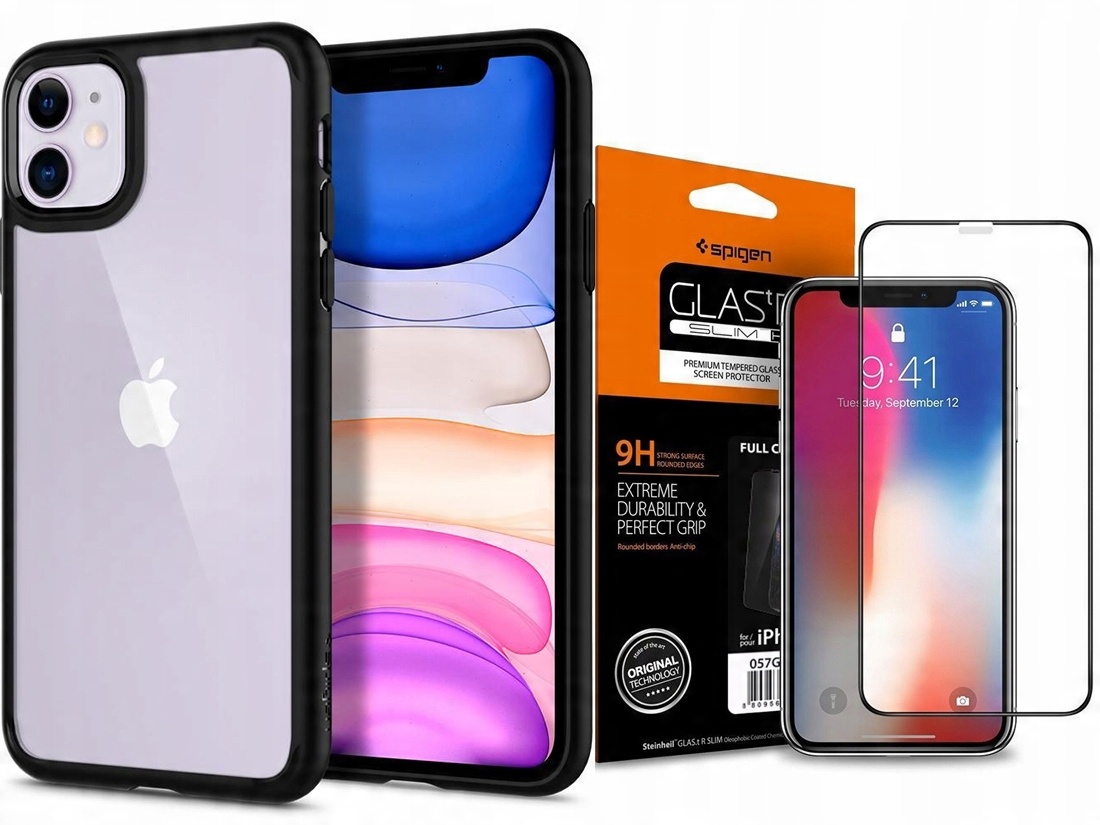 

Spigen Ultra Hybrid Etui Do - Iphone 11 +szkło Fc