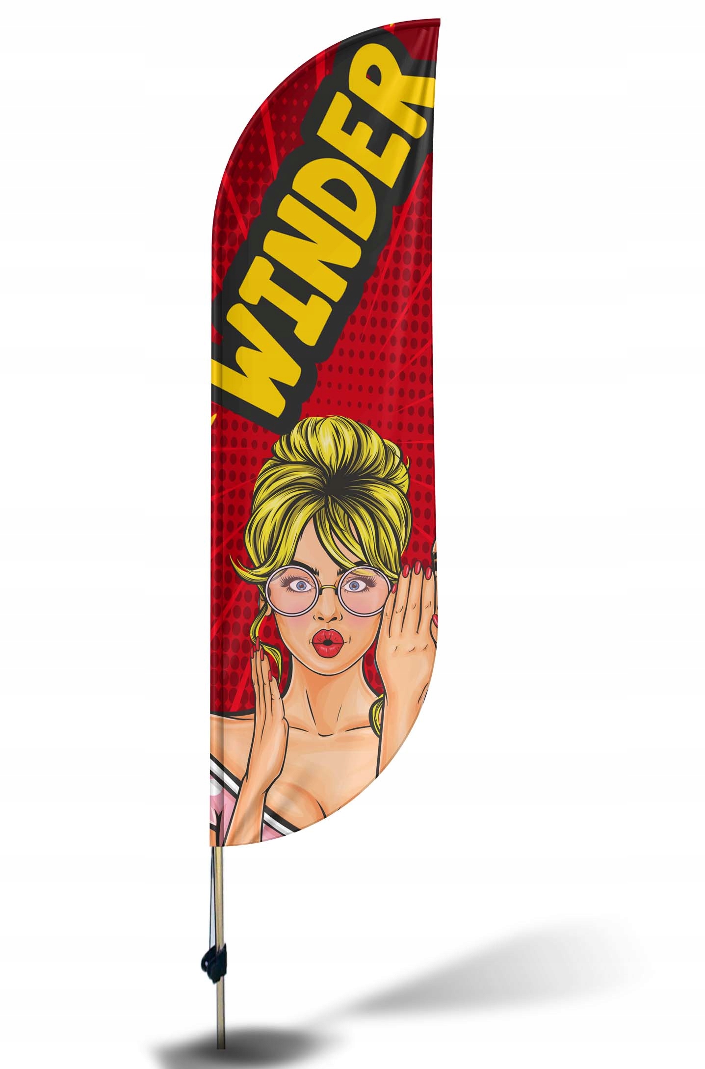 Beach flaga z masztem winder 450x90cm żagiel qr Rodzaj flaga