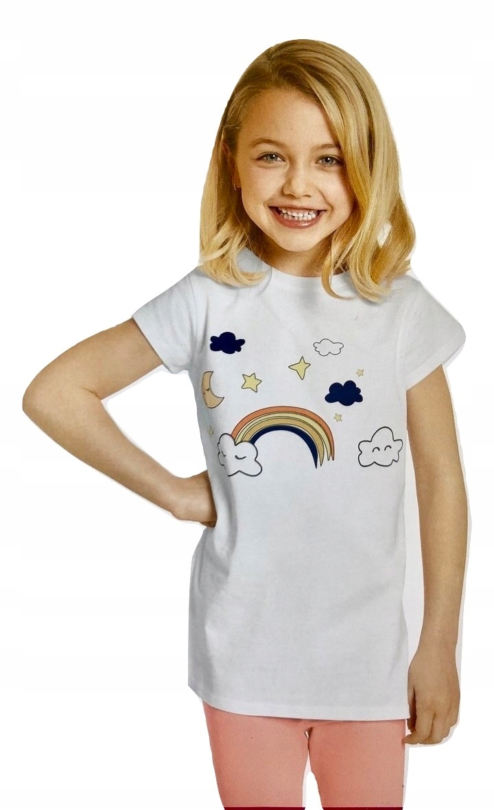 

Tęcza Nadruk Uv bluzka koszulka tshirt *110-116