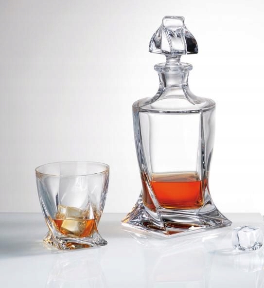 BOHEMIA QUADRO WHISKY KARAFKA + 6 SZKLANEK PREZENT Marka Bohemia