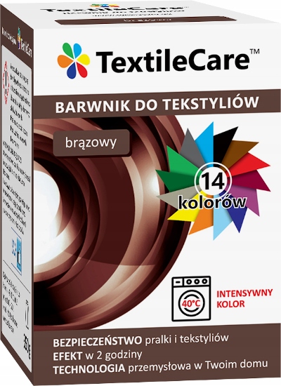 TextileCare краситель краска 350 г для одежды ткани коричневый