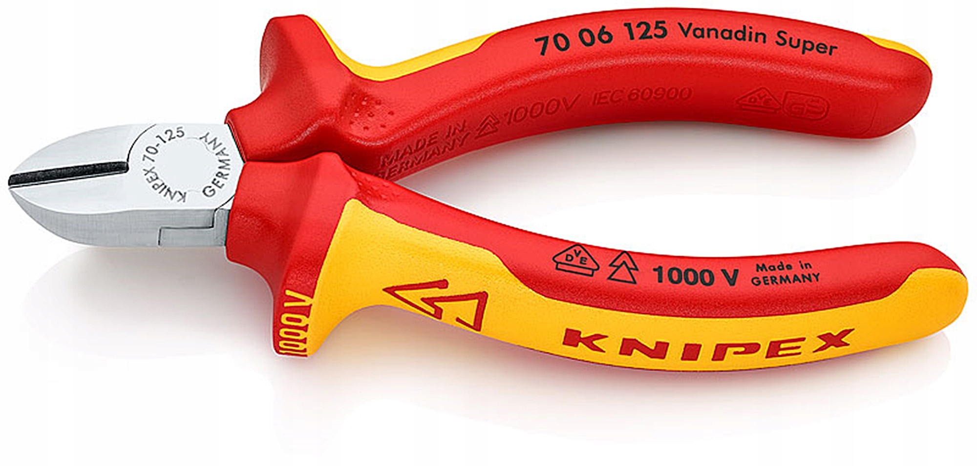 Kleště štípací boční 125mm 1000V 70 06 125 boční štípačky 7006125 Knipex