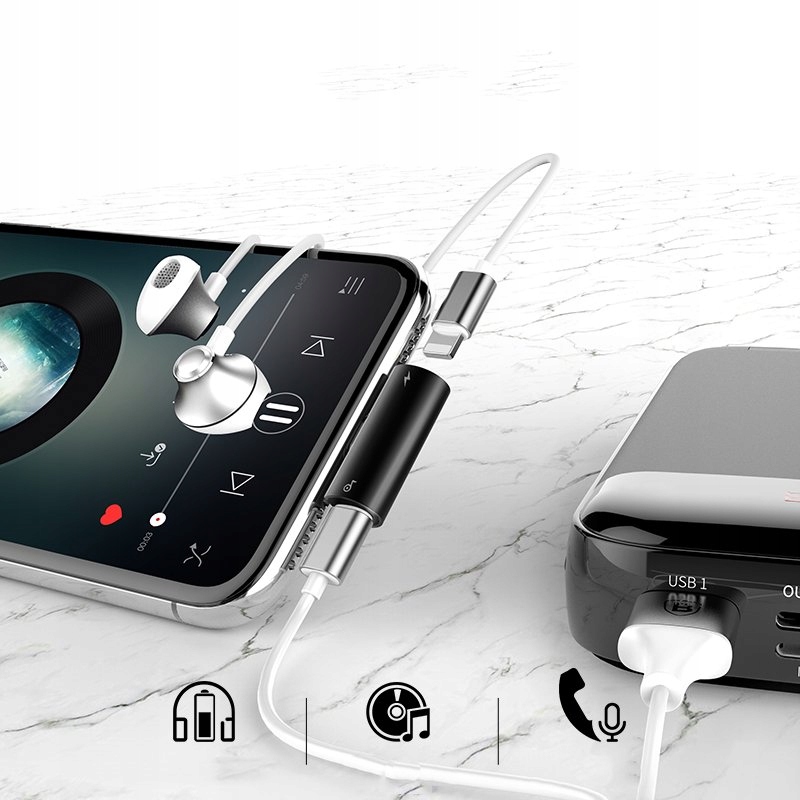 

Baseus L46 adapter przejściówka iPhone na 2xiPhone