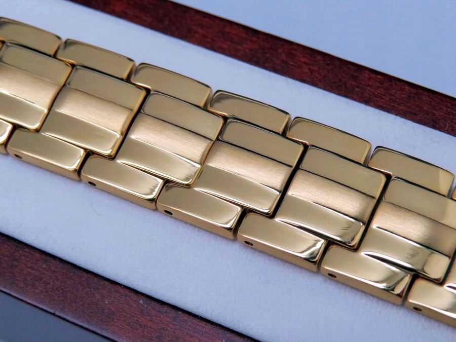 ZŁOTA ZDROWOTNA BRANSOLETA BRANSOLETKA MĘSKA MAGNETYCZNA MOCNA ORYGINAŁ Splot Inny splot