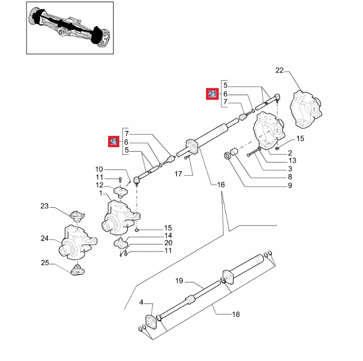 DRAZEK KIEROWNICZY CASE NEW HOLLAND 85805977 L315 Machine type Backhoe loader Other