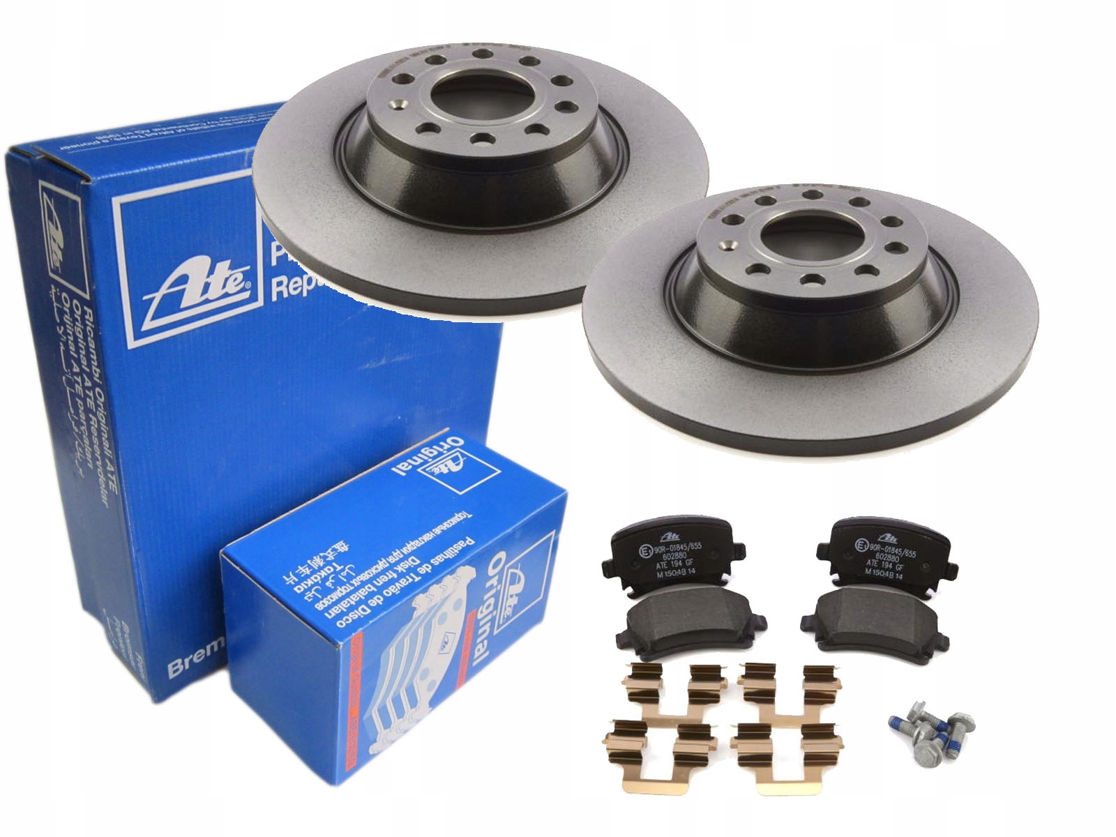 Диски колодки ATE задній AUDI A6 C6 4f2 4f5 04-