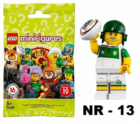 

Lego 71025 Minifigures Gracz Rugby Nr 13 Seria 19