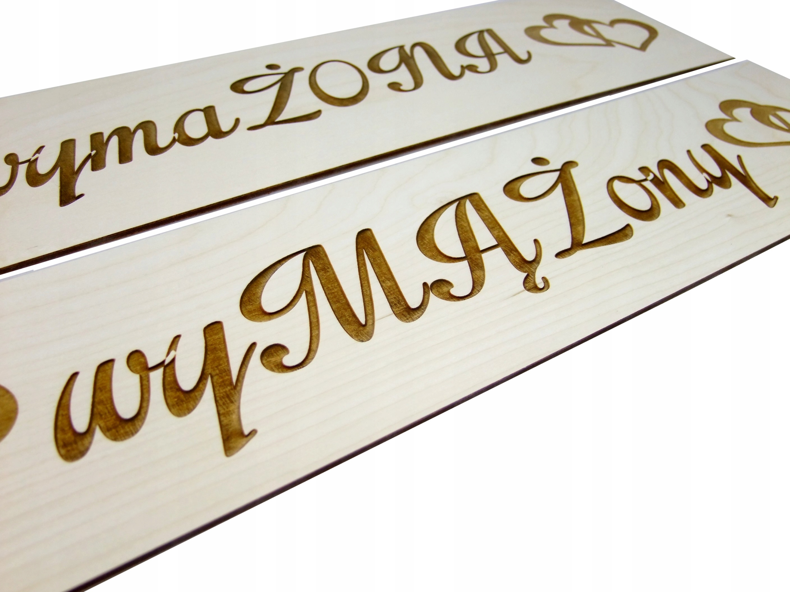 

Weselne Tablice Na Samochód wymąŻONA wyMĄŻony