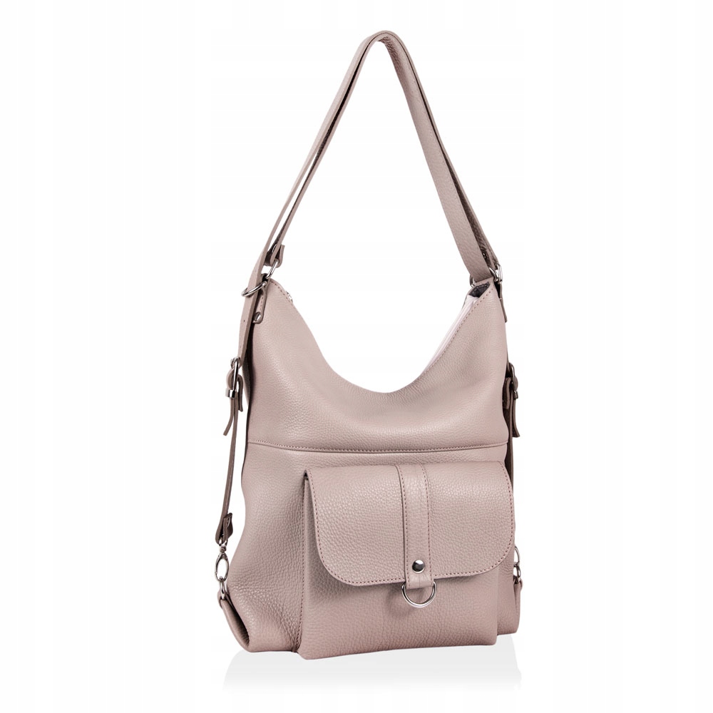 TOREBKA DAMSKA PLECAK 2W1 WŁOSKA SKÓRA NATURALNA Styl miejski