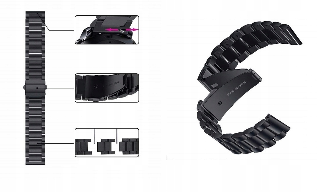 PASEK BRANSOLETA DO SAMSUNG GALAXY WATCH SM-R800 Pochodzenie zamiennik