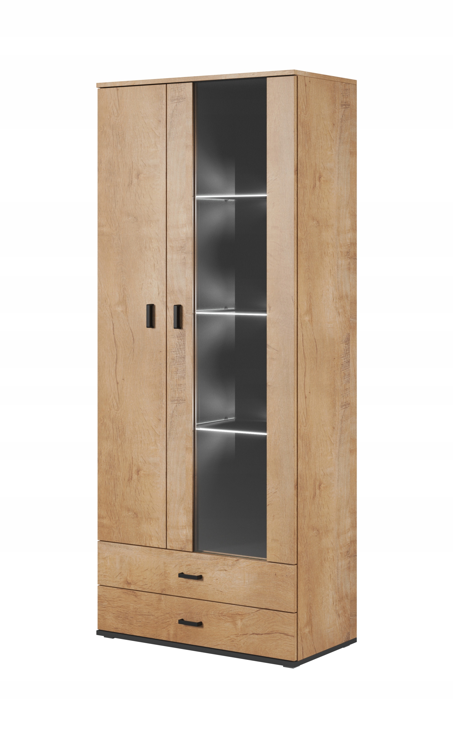

Witryna Soho S6 dąb lefkas+ czarny - Cama Meble