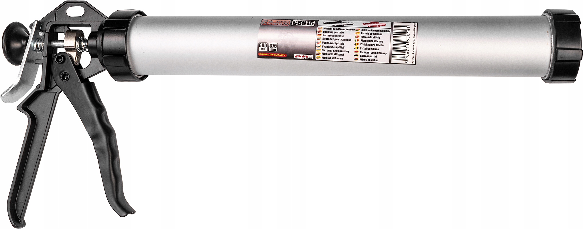 PISTOLET DO SILIKONU TUBOWY 600 ML Aluminium Marka Corona/Richmann