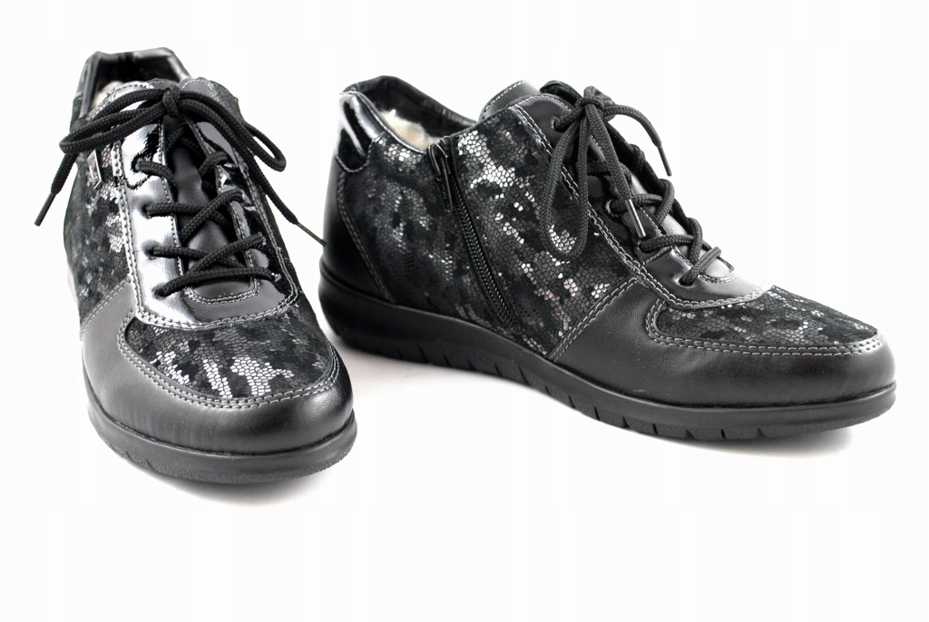 RIEKER N0130 TEX Botki damskie czarne skóra R.37 Marka Rieker