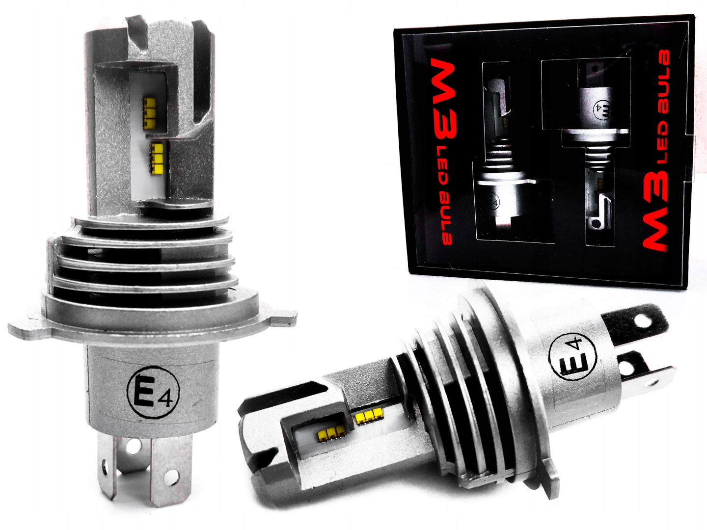 Zarowka Ledowa H4 p43t Can 9 30V 12000lm jak Xenon Type H4 P43t