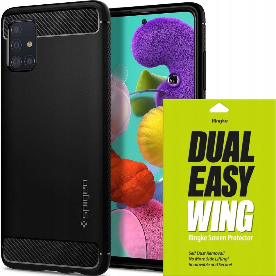 

Etui Spigen Rugged Do Galaxy A51 + 2X Folia Rgk