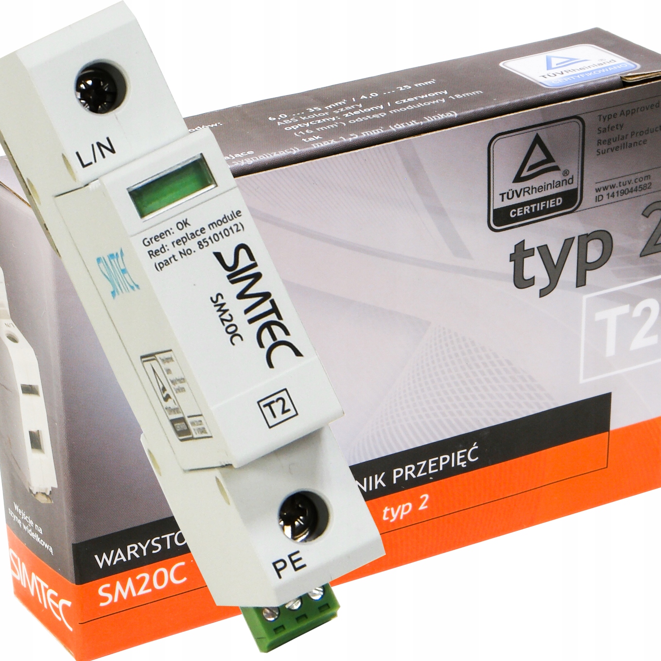 omezovač přepětí C 1P 20 kA Simtec SM20C/1-275