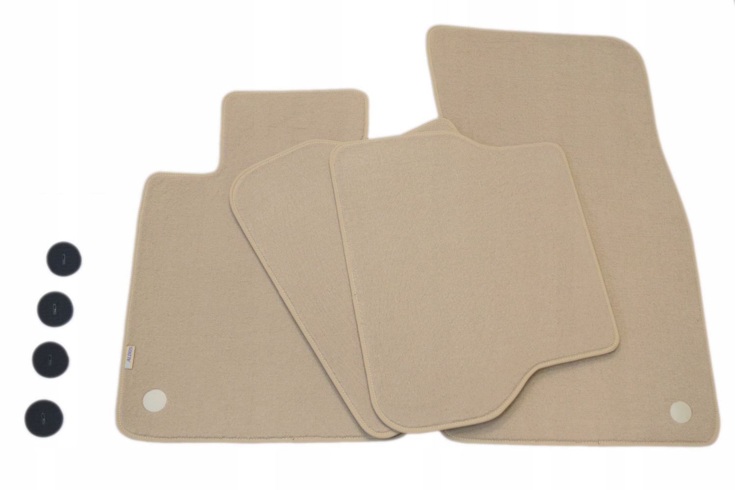 BMW E60 E61 03 10r RZEPY Bezowe dywaniki welurowe