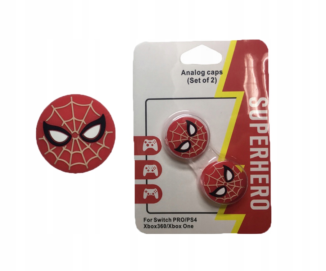 

Nakładki gumki silikonowe pada Spider-Man - 2 szt.