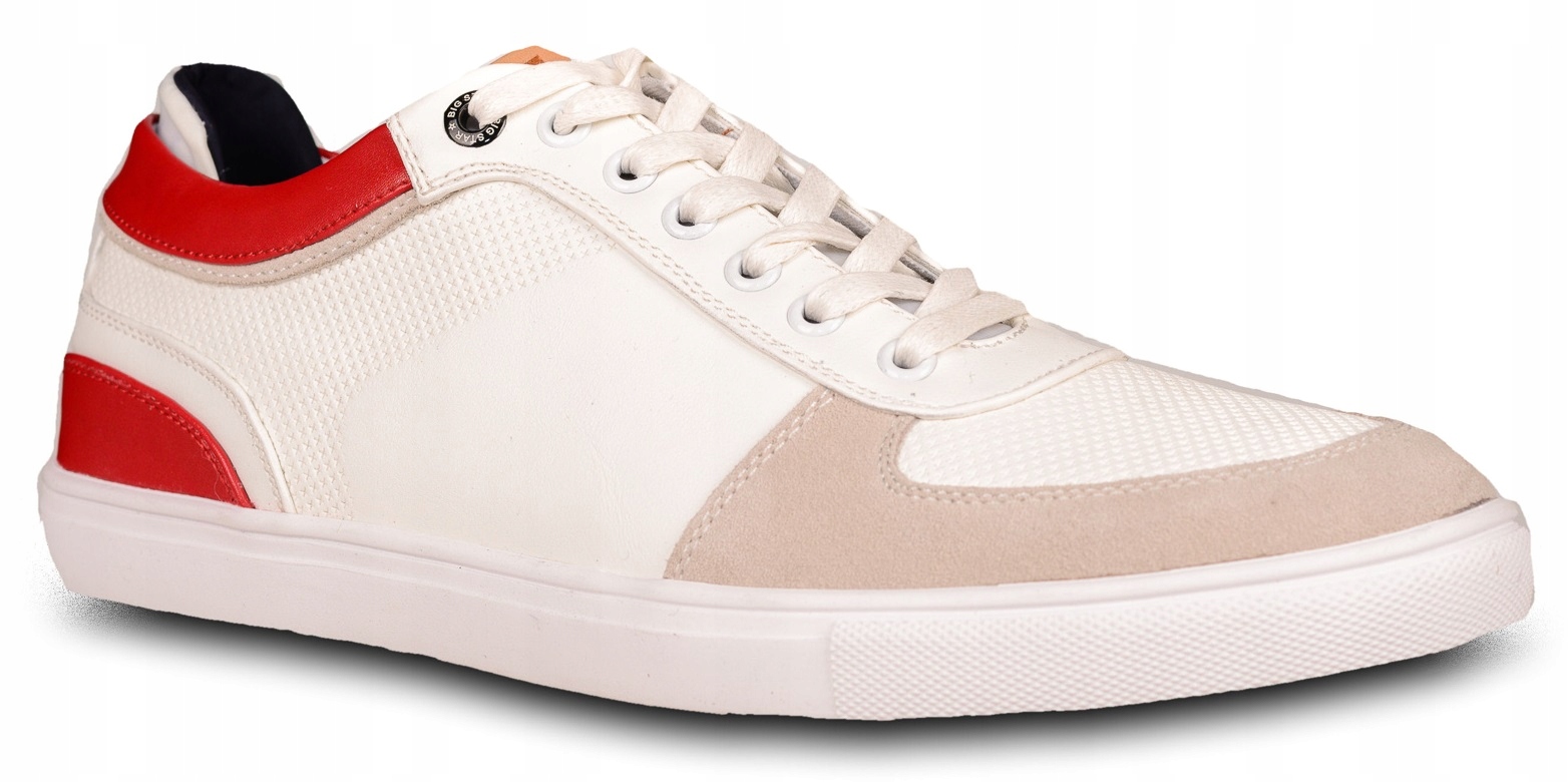 

Big Star W174111 Buty Męskie Białe Skóra Naturalna