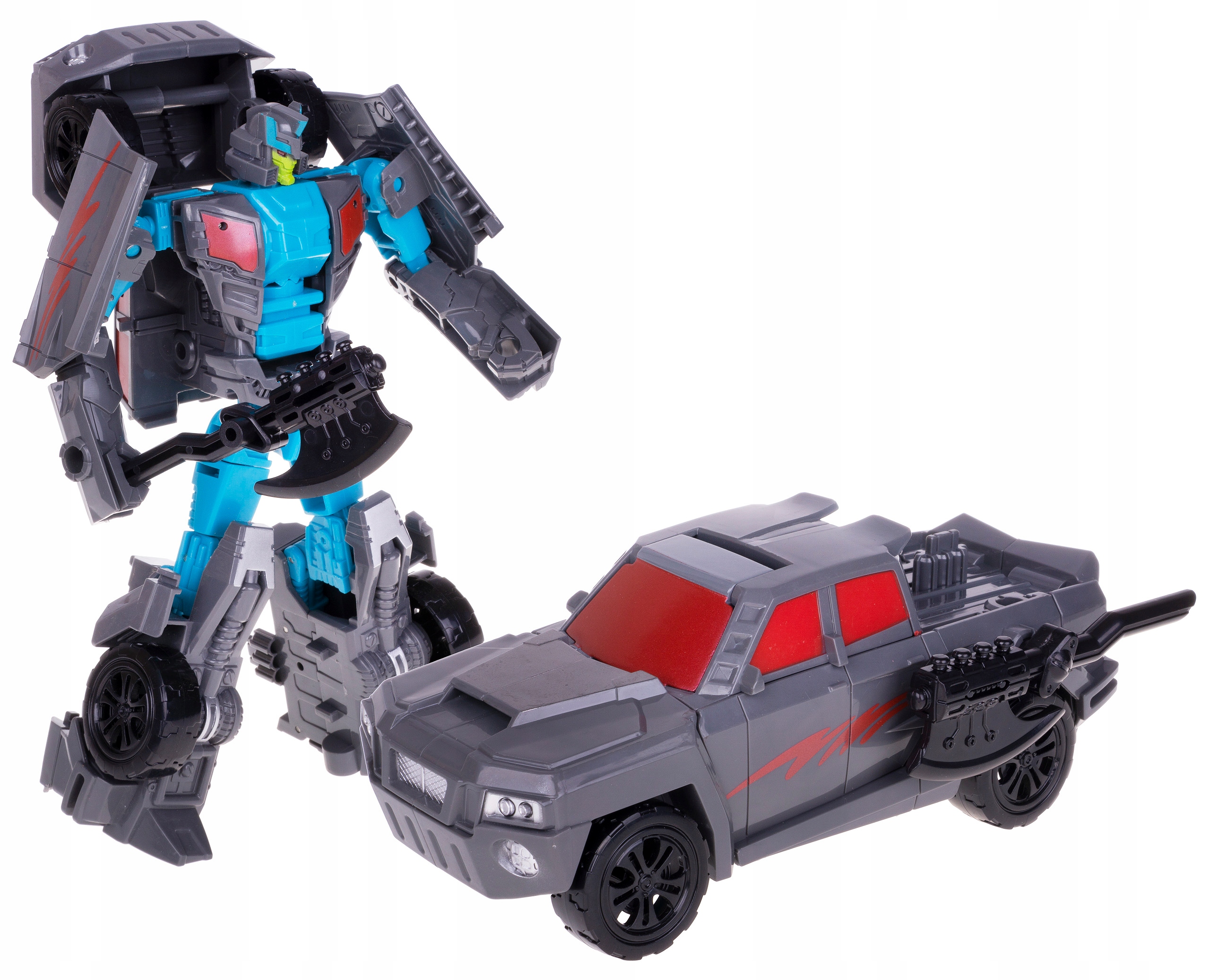 

Robot Auto Transformacja Saucy 2W1 Plastik New!!
