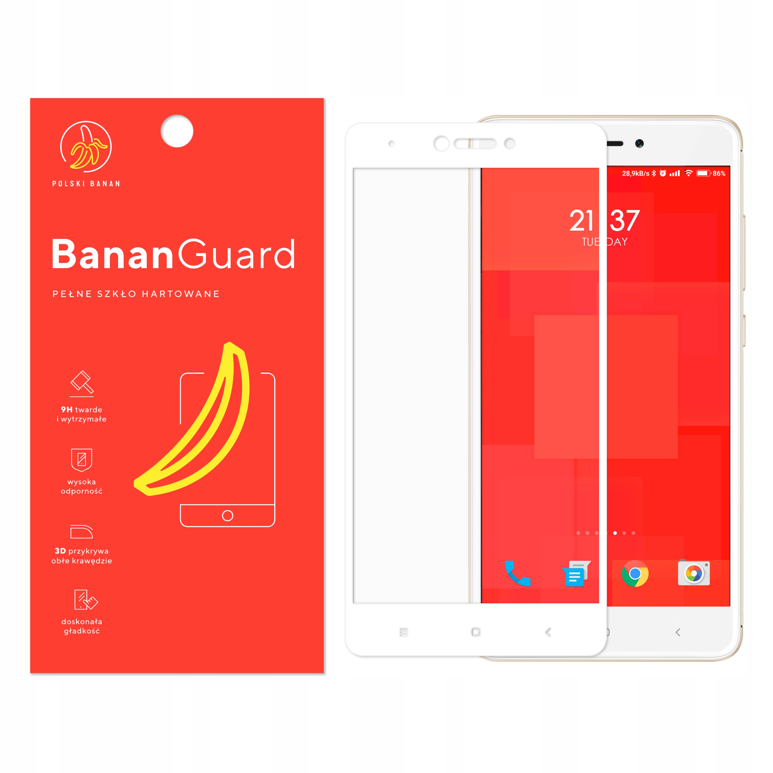 

Szkło Hartowane 3D do Xiaomi Redmi Note 4/4X Białe
