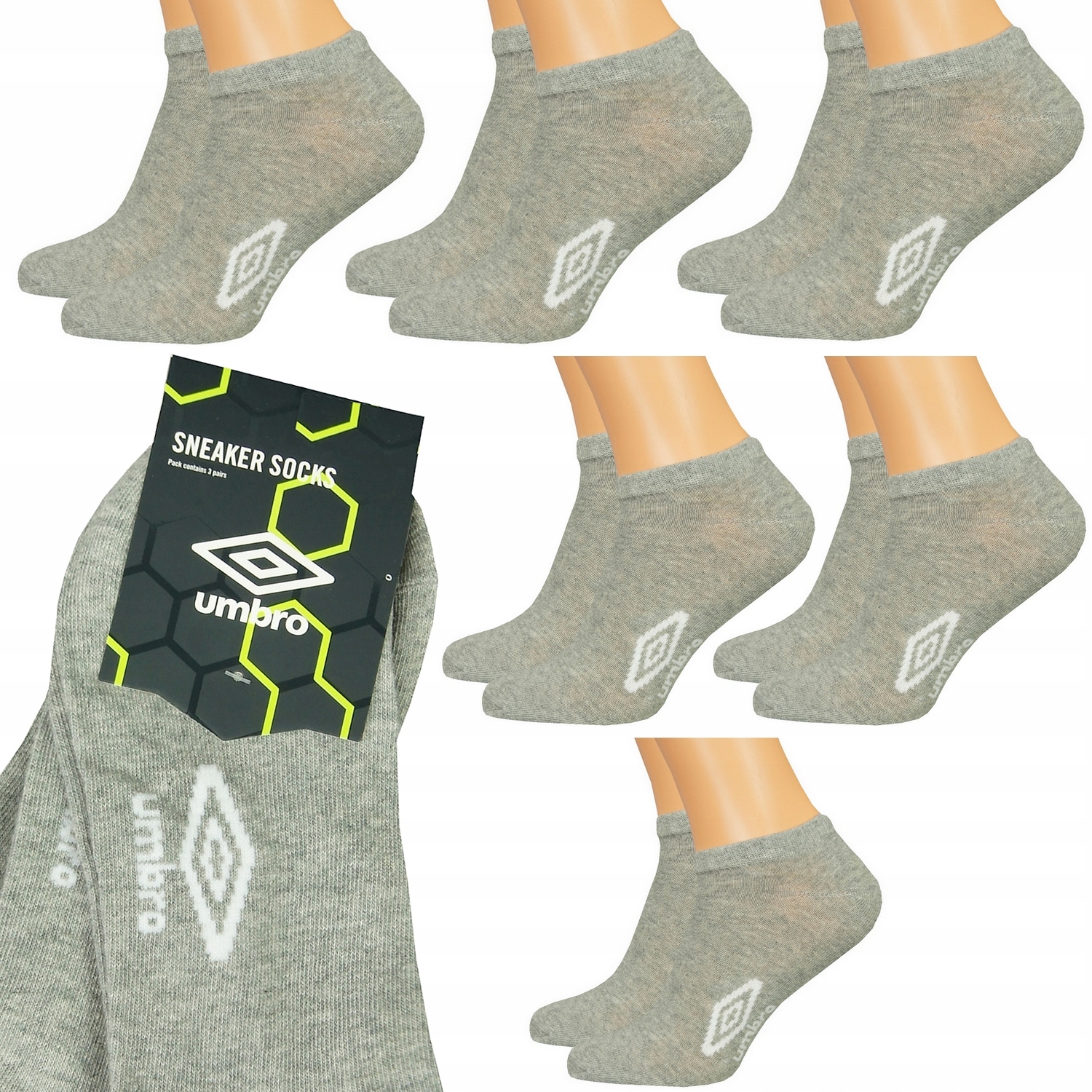 

6X Umbro Stopki Bawełna Męskie skarpetki P 40-46