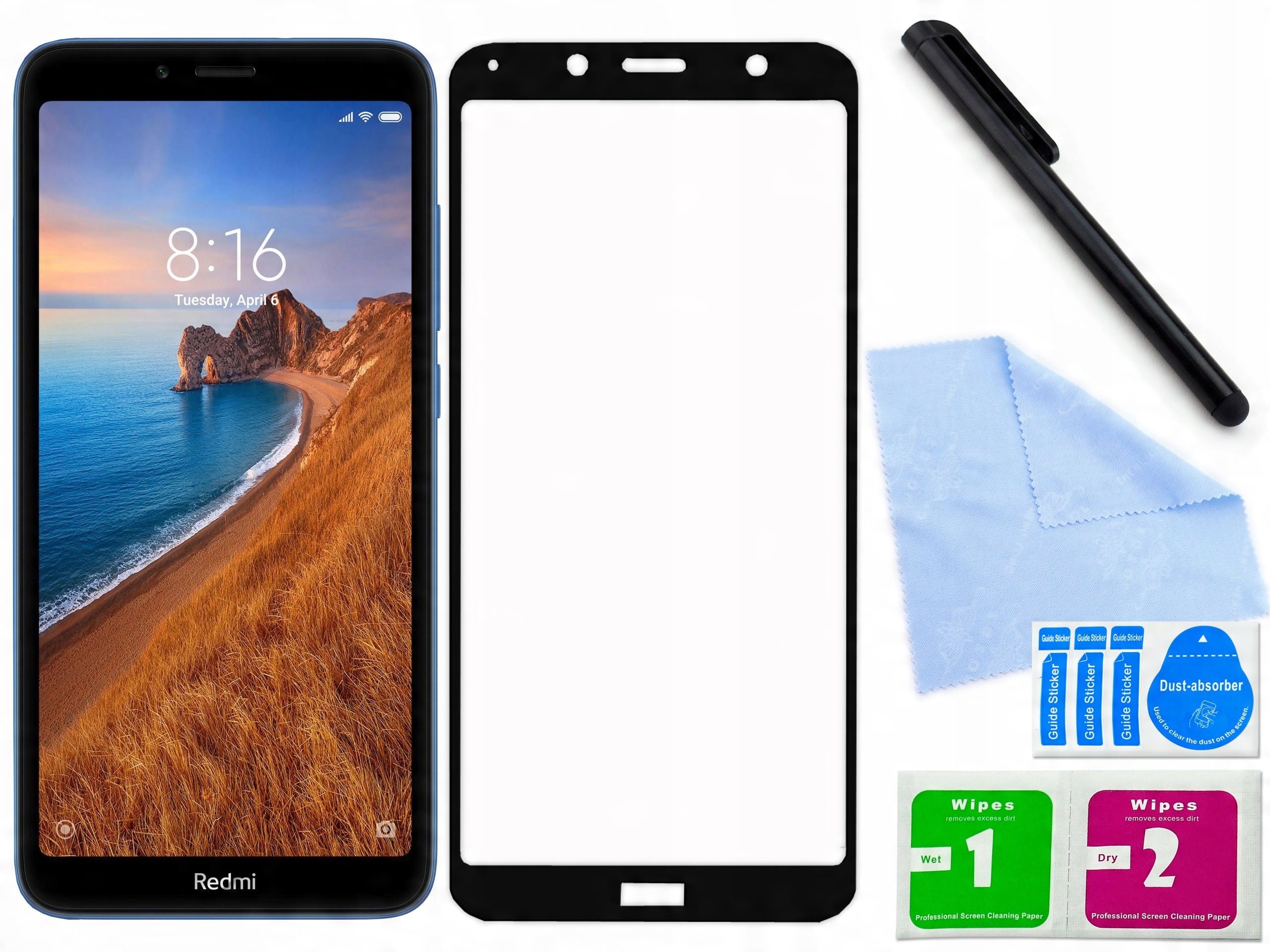 

Szkło 3D hartowane telefon Xiaomi Redmi 7A Czarne