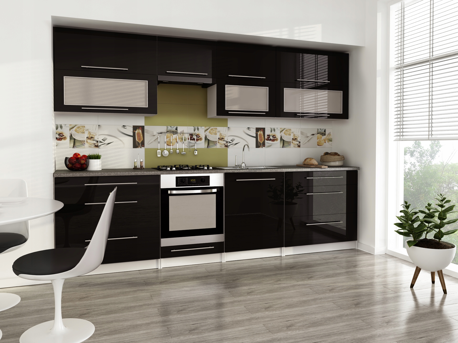 Kuchnia JM-Lily 2,60m -fronty połysk mdf